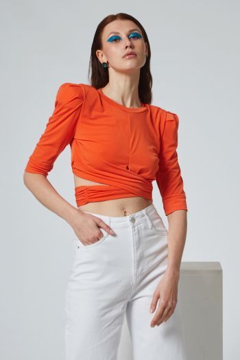 Crop top με βάτες